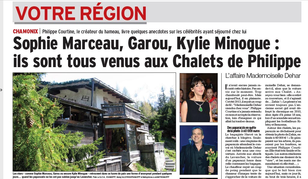 Article le Dauphiné - Hotel Les Chalets de Philippe Chamonix Mont-Blanc