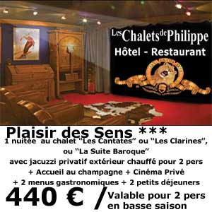 Forfait Plaisir des sens 3* Tout compris - Hotel Les Chalets de Philippe  Chamonix