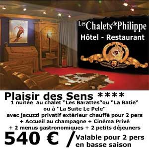 Forfait Plaisir des sens 4* Tout compris - Hotel Les Chalets de Philippe  Chamonix