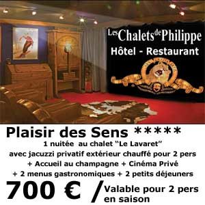 Forfait Plaisir des sens 5* Tout compris - Hotel Les Chalets de Philippe  Chamonix